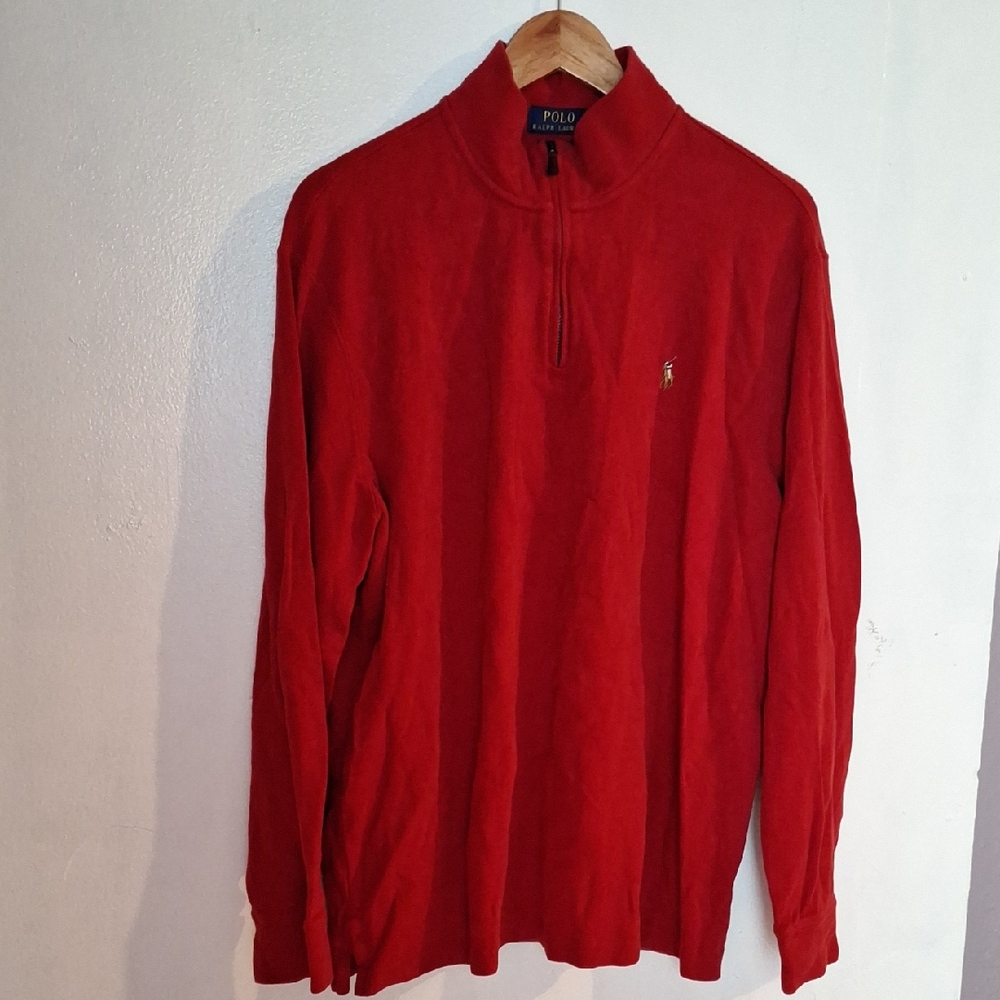 Ralph Lauren Red Estate Rib Polo Shirt